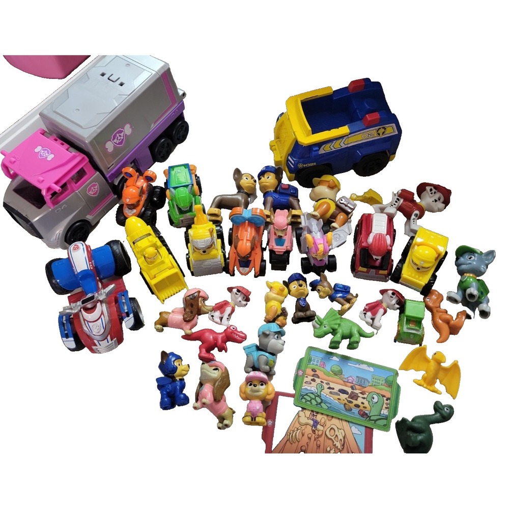 Paw Patrol Mixed Lot Figures pups cars vehicles etc. collectible toys dinosaurs